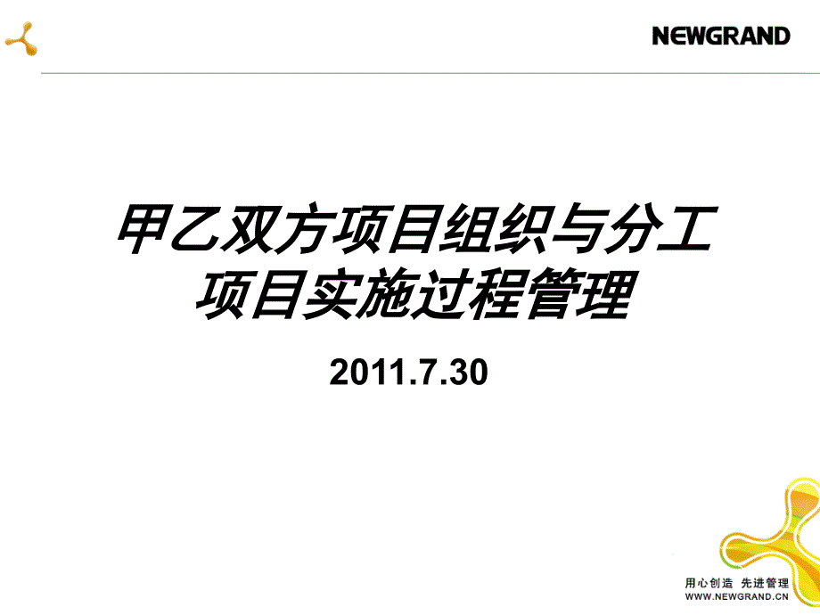 【新编】甲乙双方项目组织与分工项目实施过程管理_第1页