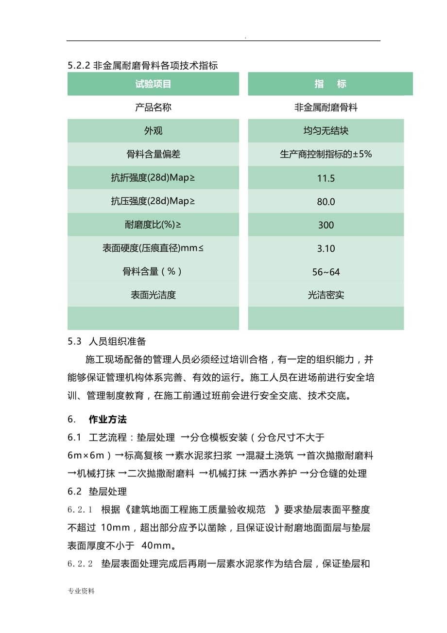 非金属耐磨地面施工组织设计_第2页