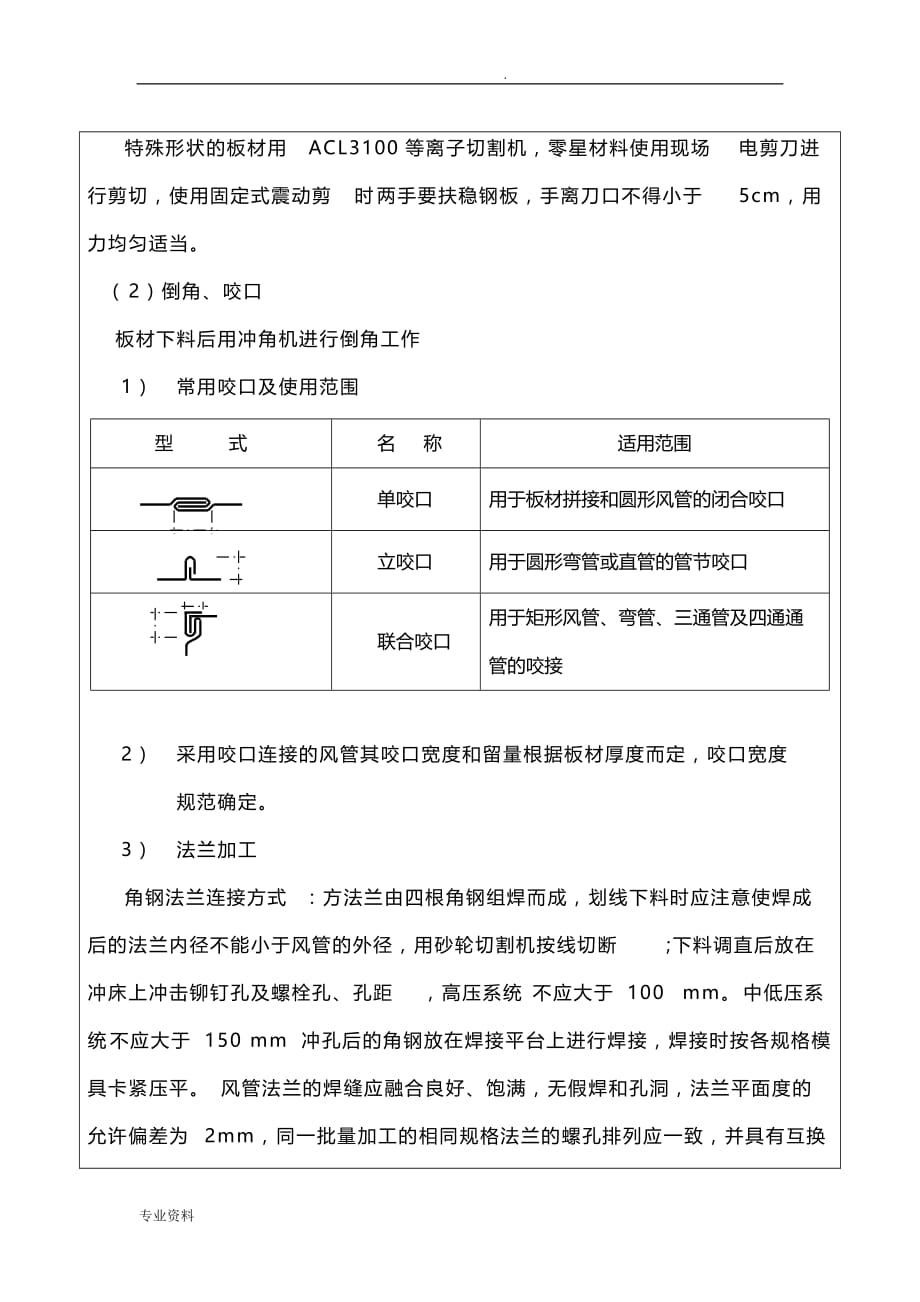 风管及配件制作技术交底大全_第3页