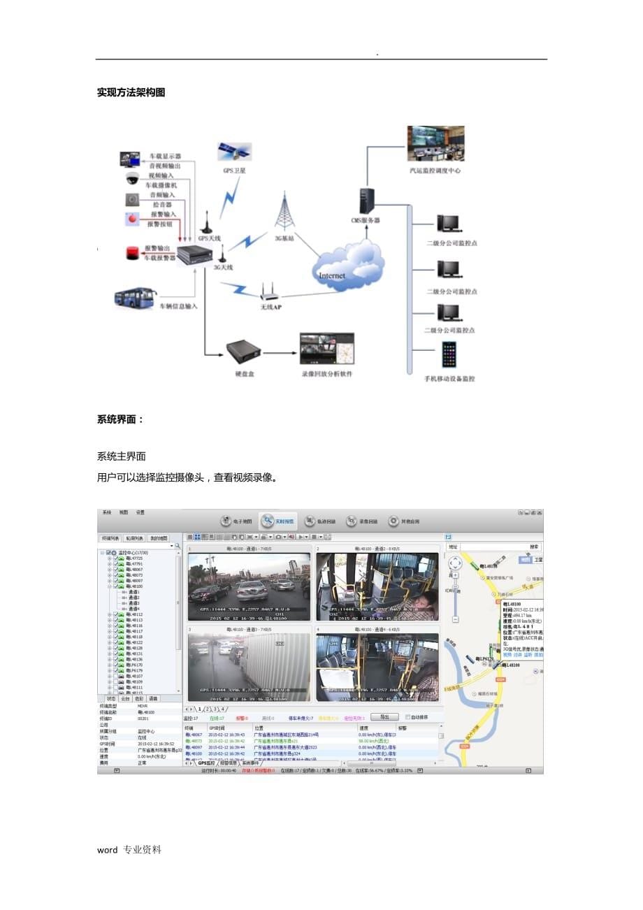 公交车载视频监控综合解决方案_第5页