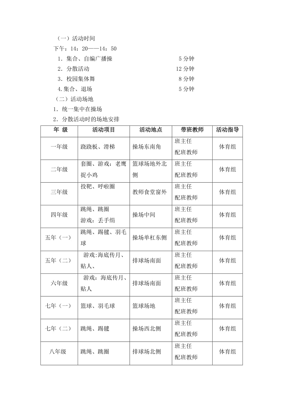 学校大课间操活动方案.doc_第2页