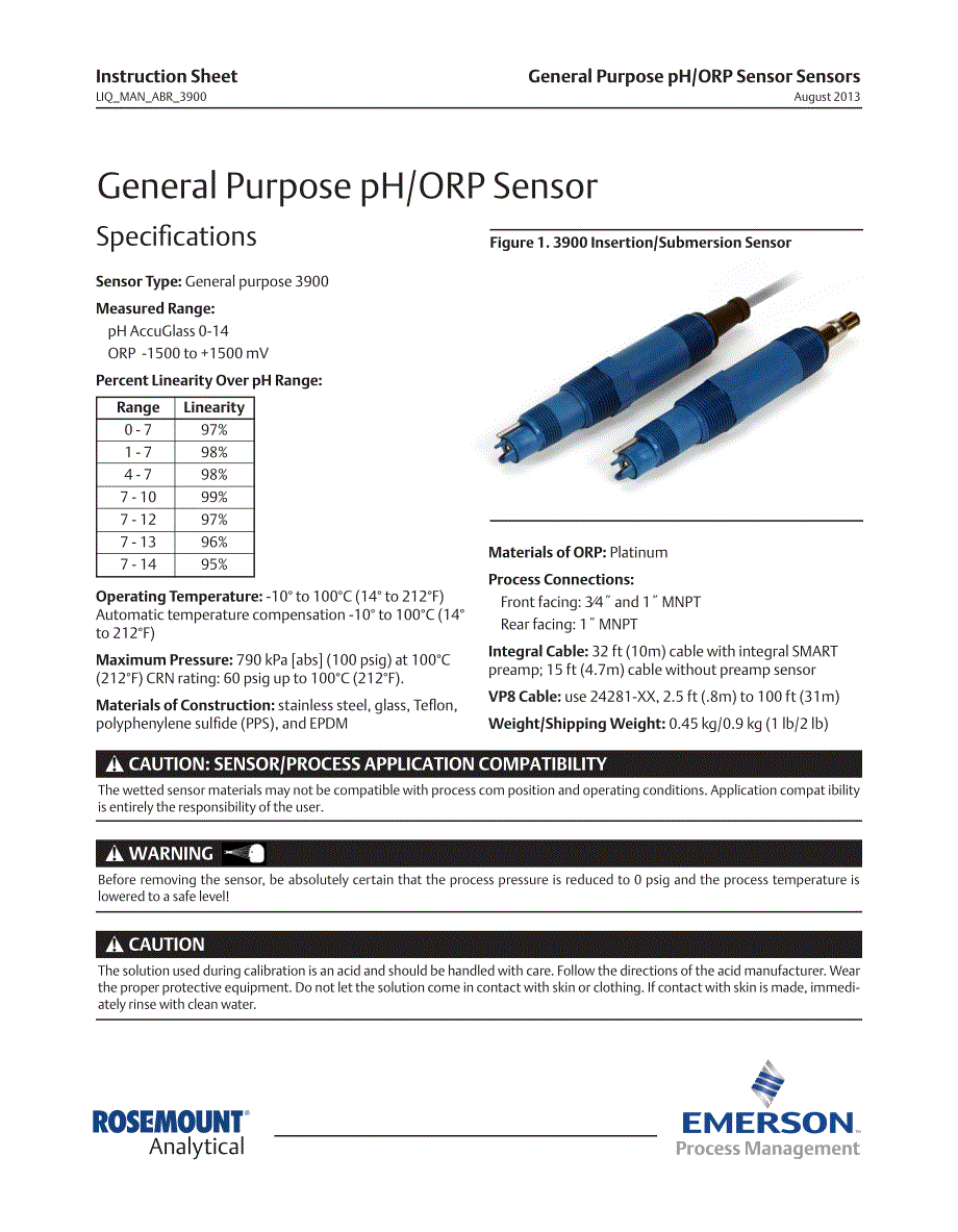 艾默生PH传感器_第1页