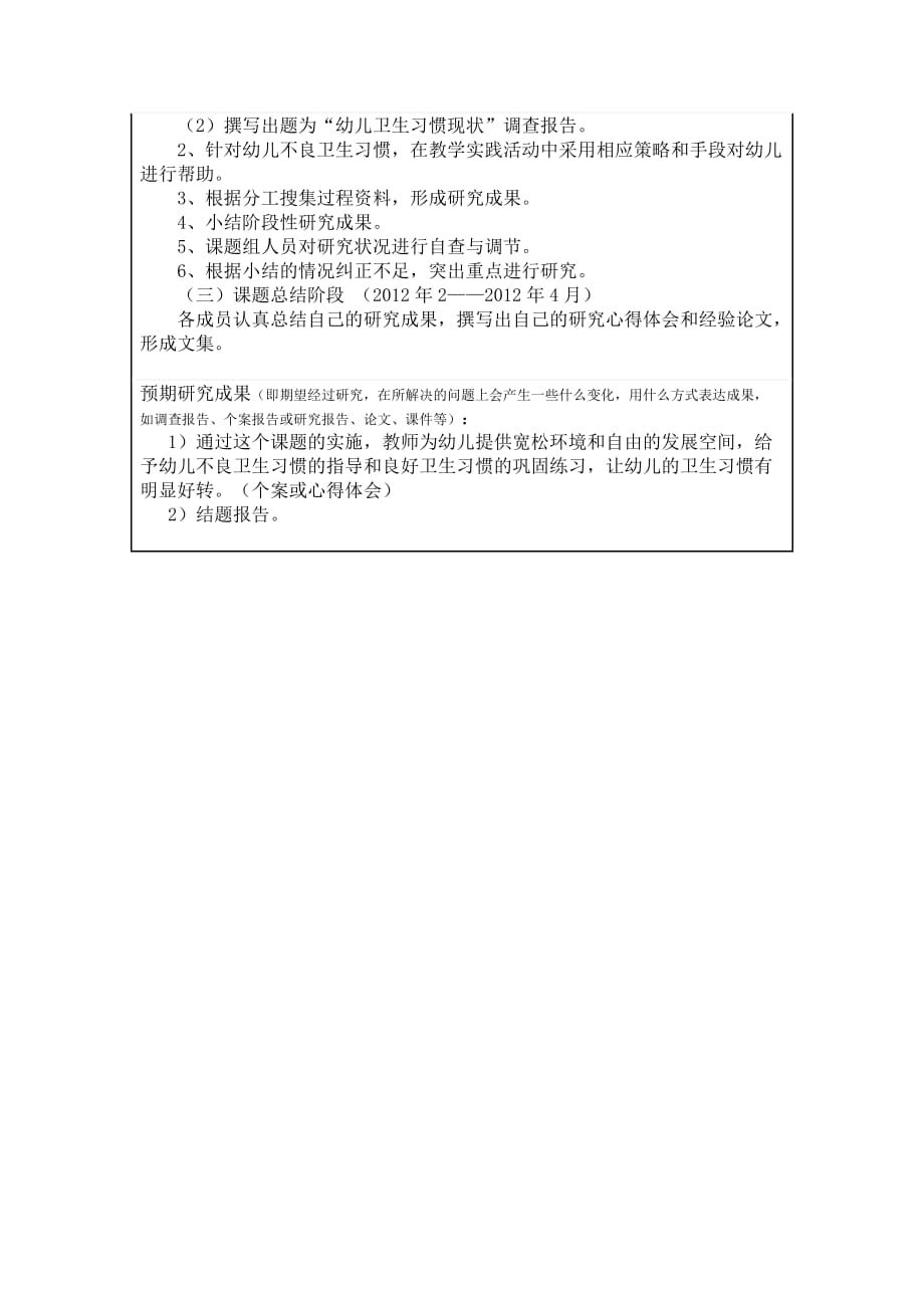 学前班教师小课题研究申报方案.doc_第2页