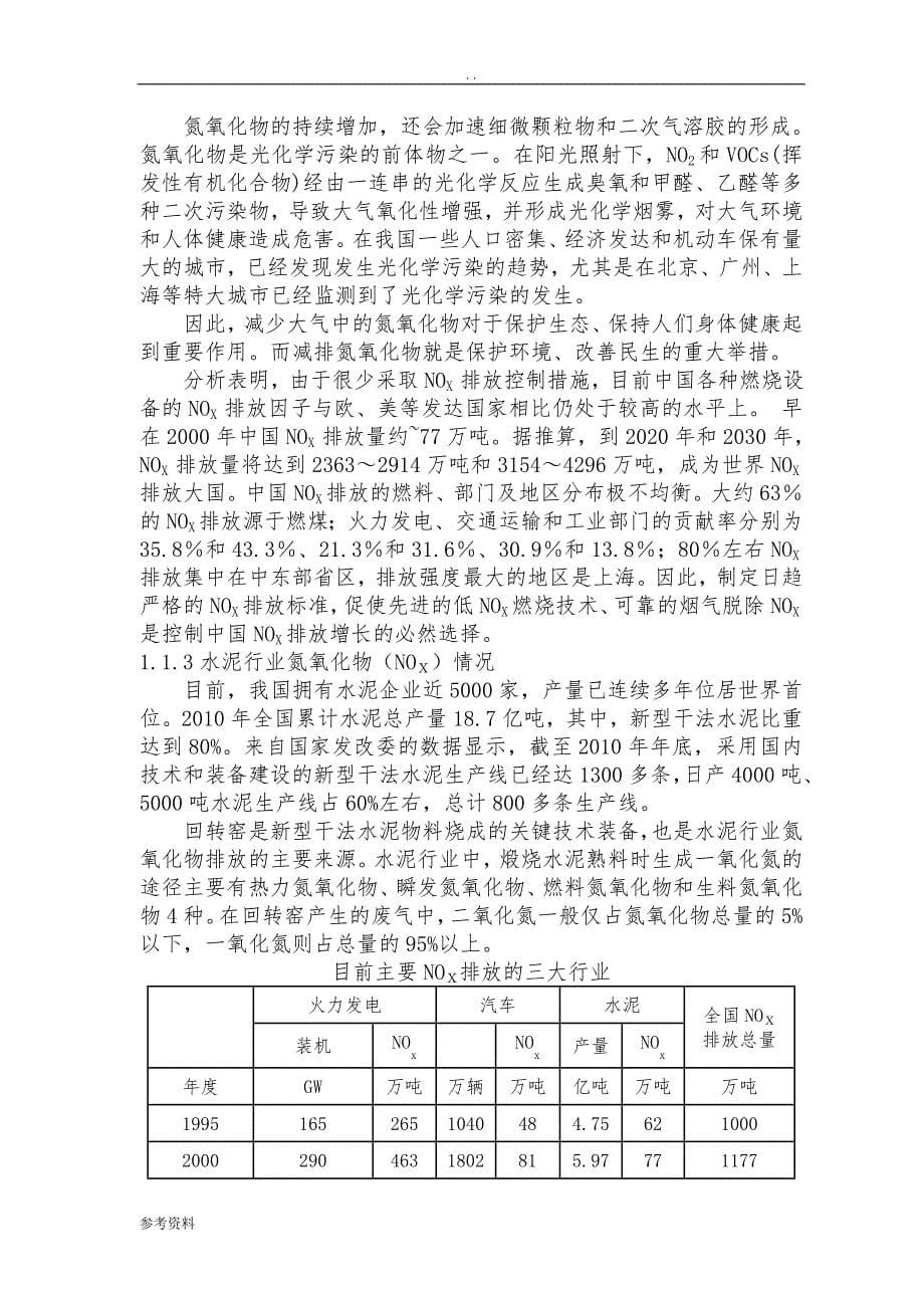 水泥熟料生产线脱硝工程可行性实施报告_第5页