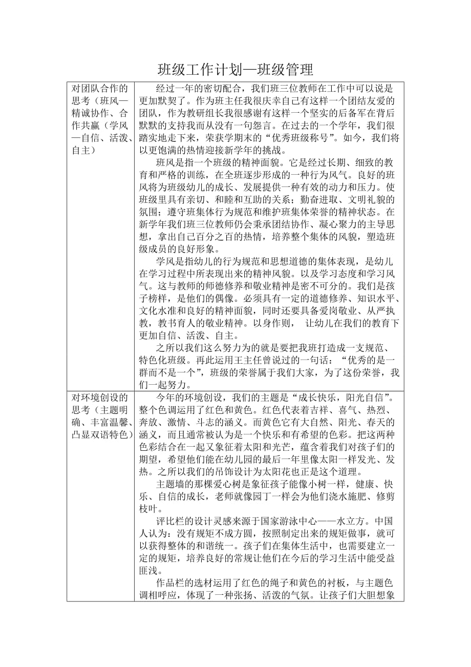 班级计划-班级管理.doc_第1页