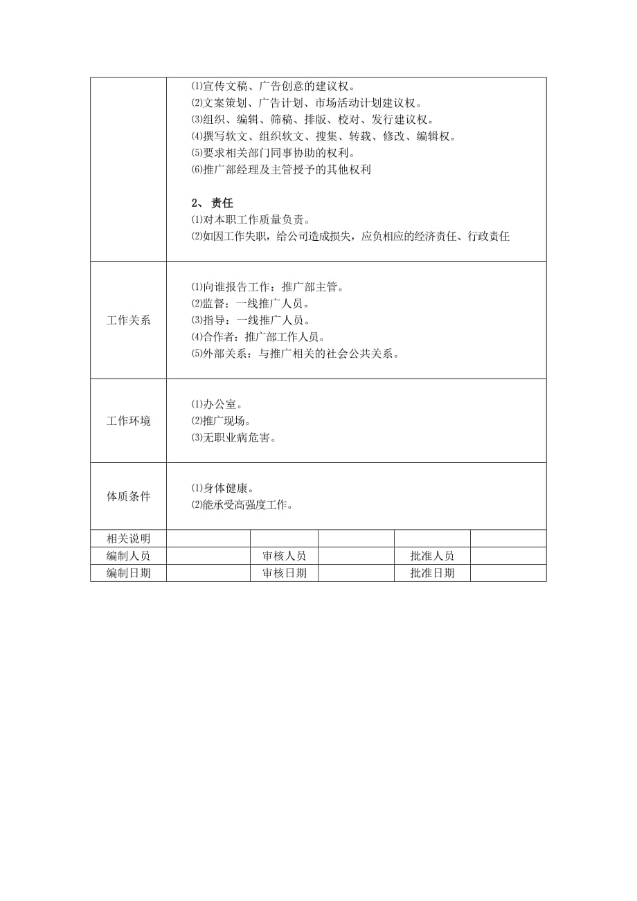 职位说明书(策划).doc_第2页