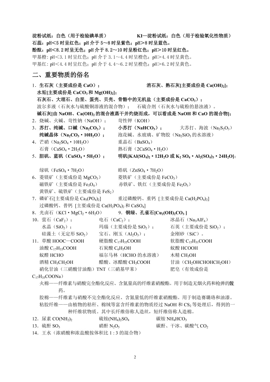 高中化学物质颜色、用途汇总[1]_第2页