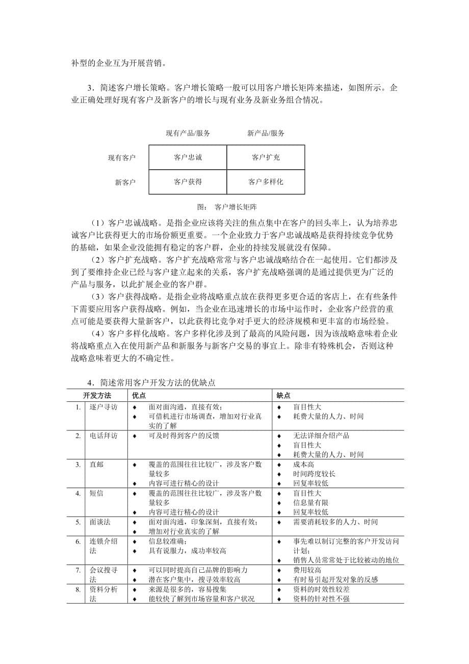 客户关系管理试题库(课题5)_第5页