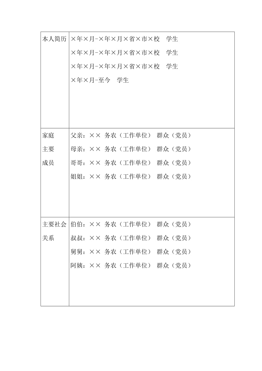 中 国 共 产 党入党积极分子考察表_第3页