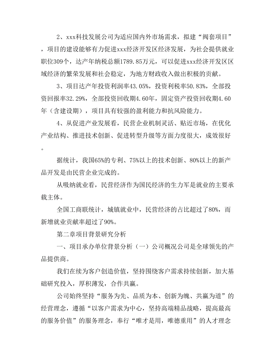 阀套项目商业计划书模板(投资分析及融资分析)_第3页