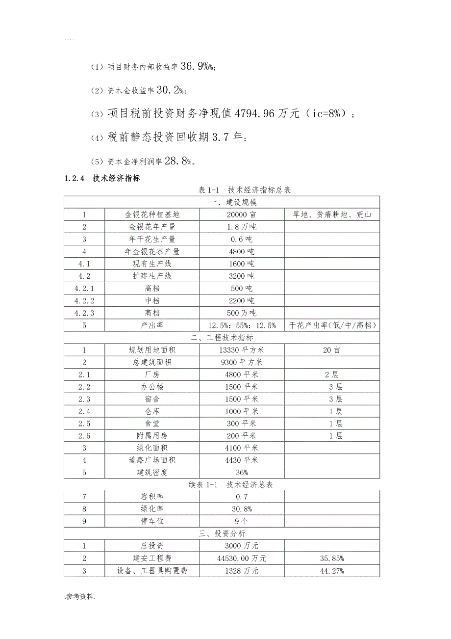 金银花系列产品加工基地开发项目可行性实施报告_第3页