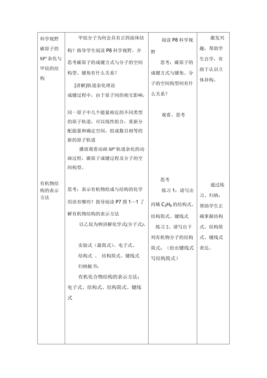 选修5第一章 第二节有机化合物的结构特点教案_第3页