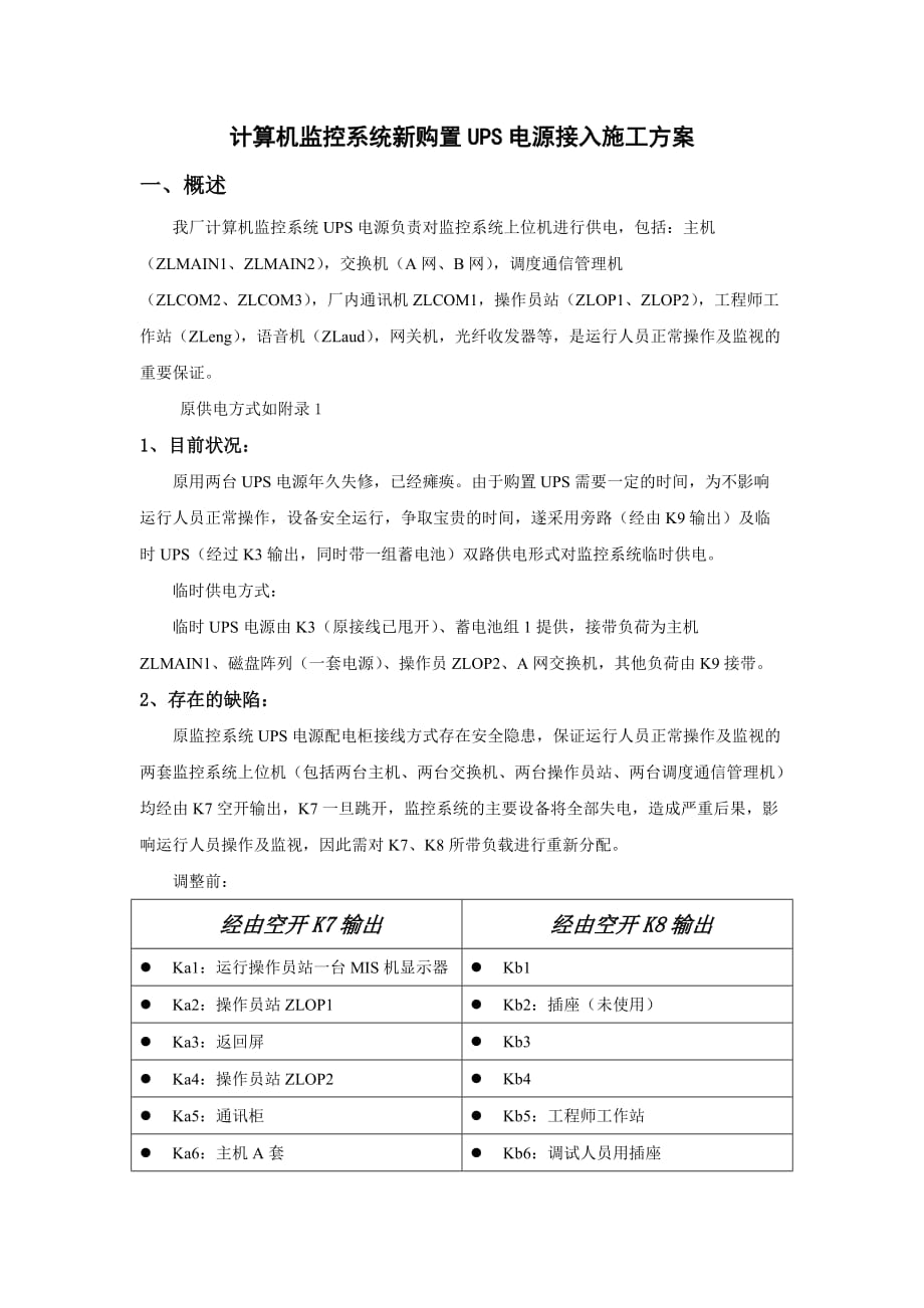 监控系统UPS电源接入施工方案.doc_第1页