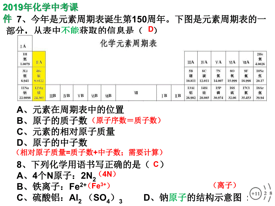 2019年四川省成都市高中统一招生考试化学试卷课件（精析）_第3页