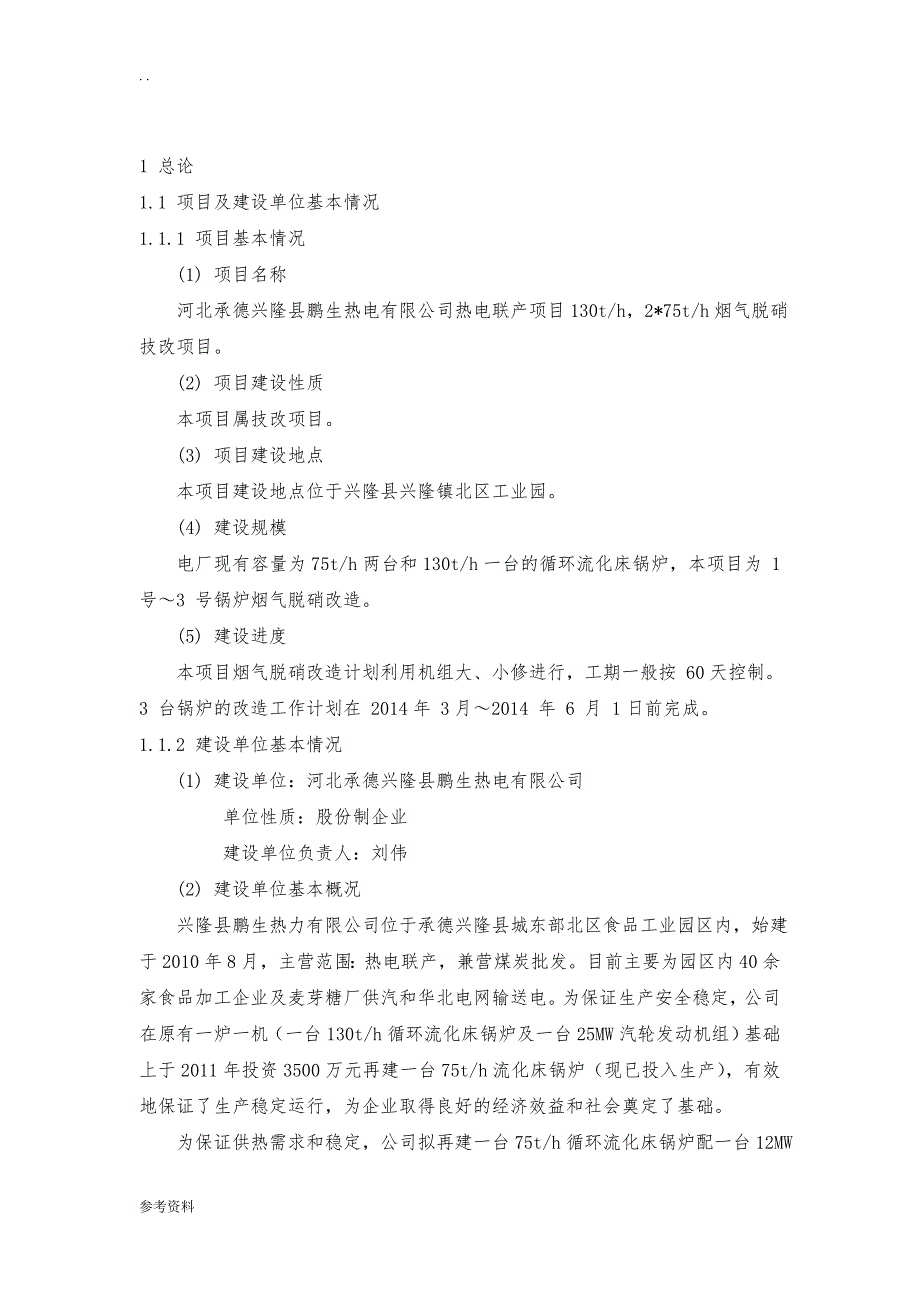 兴隆鹏生热力脱硝技改项目可行性实施报告_第2页