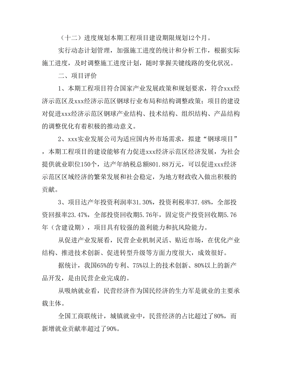 钢球项目计划书(项目投资分析)_第3页