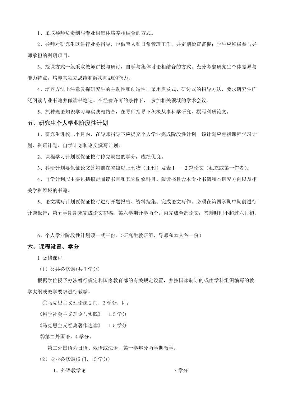 课程与教学论英语学科教学论方向培养方案.doc_第2页