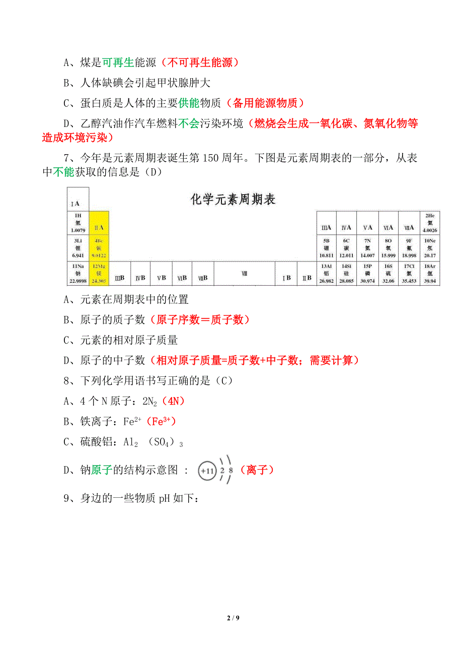 2019年四川省成都市高中统一招生考试化学试卷（精析）_第2页