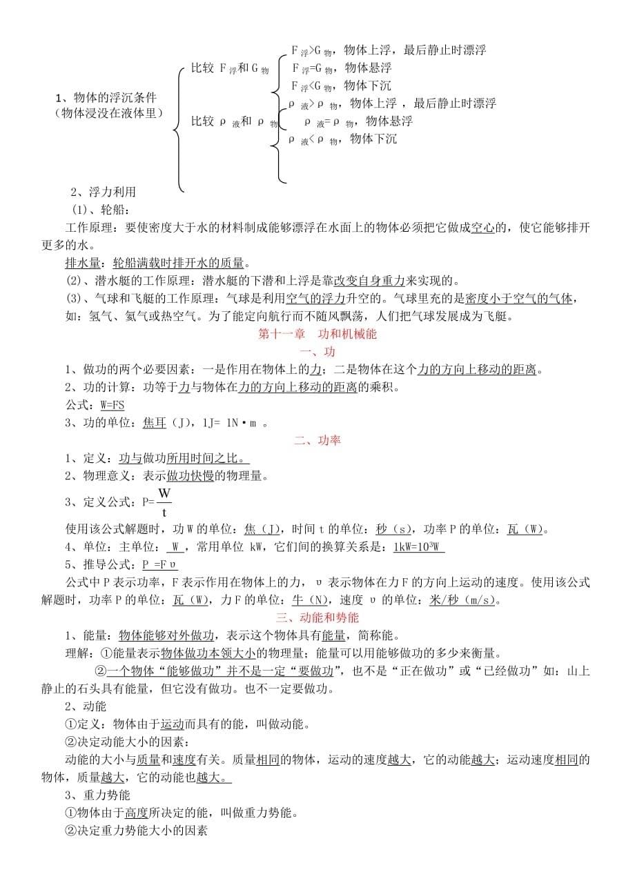 （最新人教版）2014年春初中物理八年级下册知识要点梳理.doc_第5页