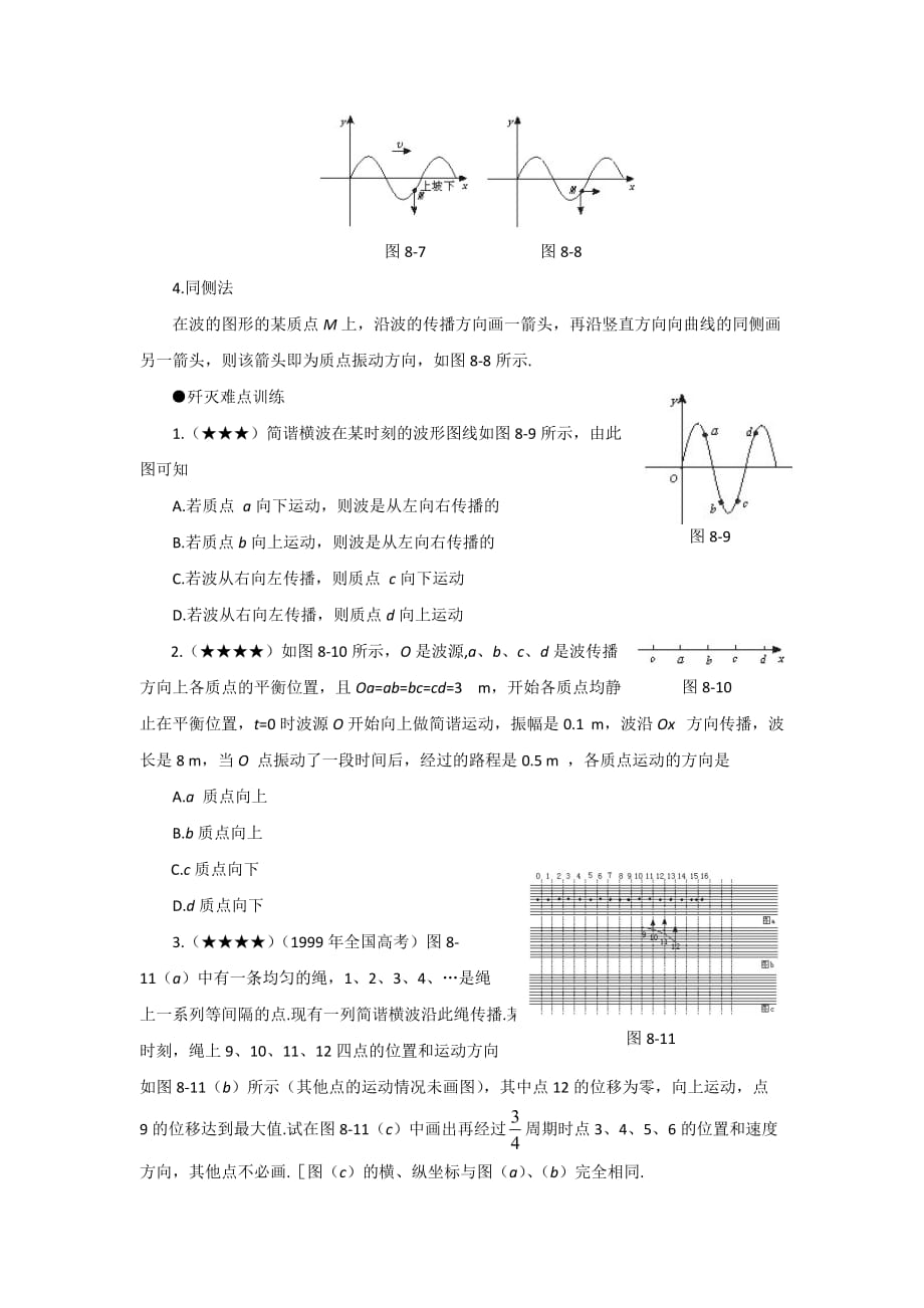 2010届高考物理复习难点突破8：波的传播方向与质点振动方向.doc_第4页