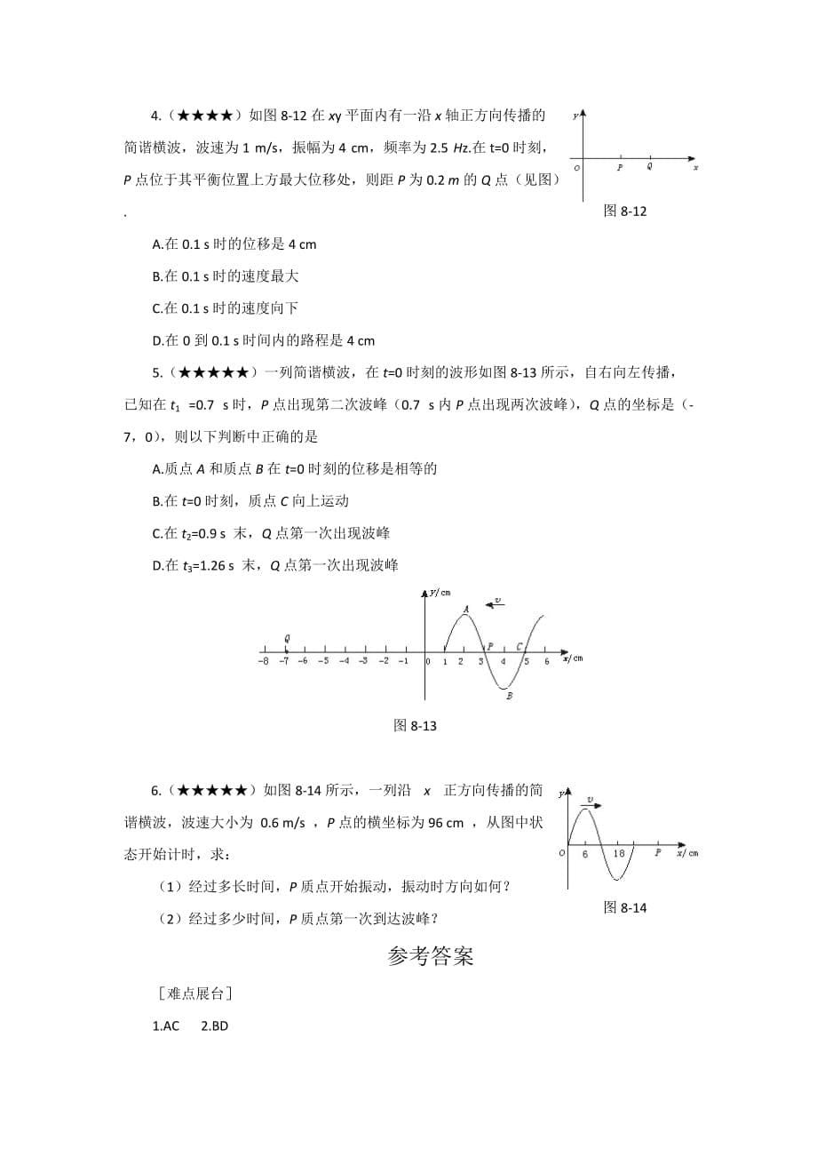 2010届高考物理复习难点突破8：波的传播方向与质点振动方向.doc_第5页