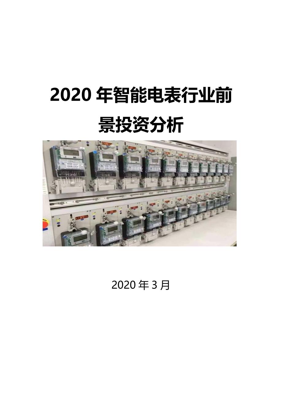 2020智能电表行业前景投资分析_第1页