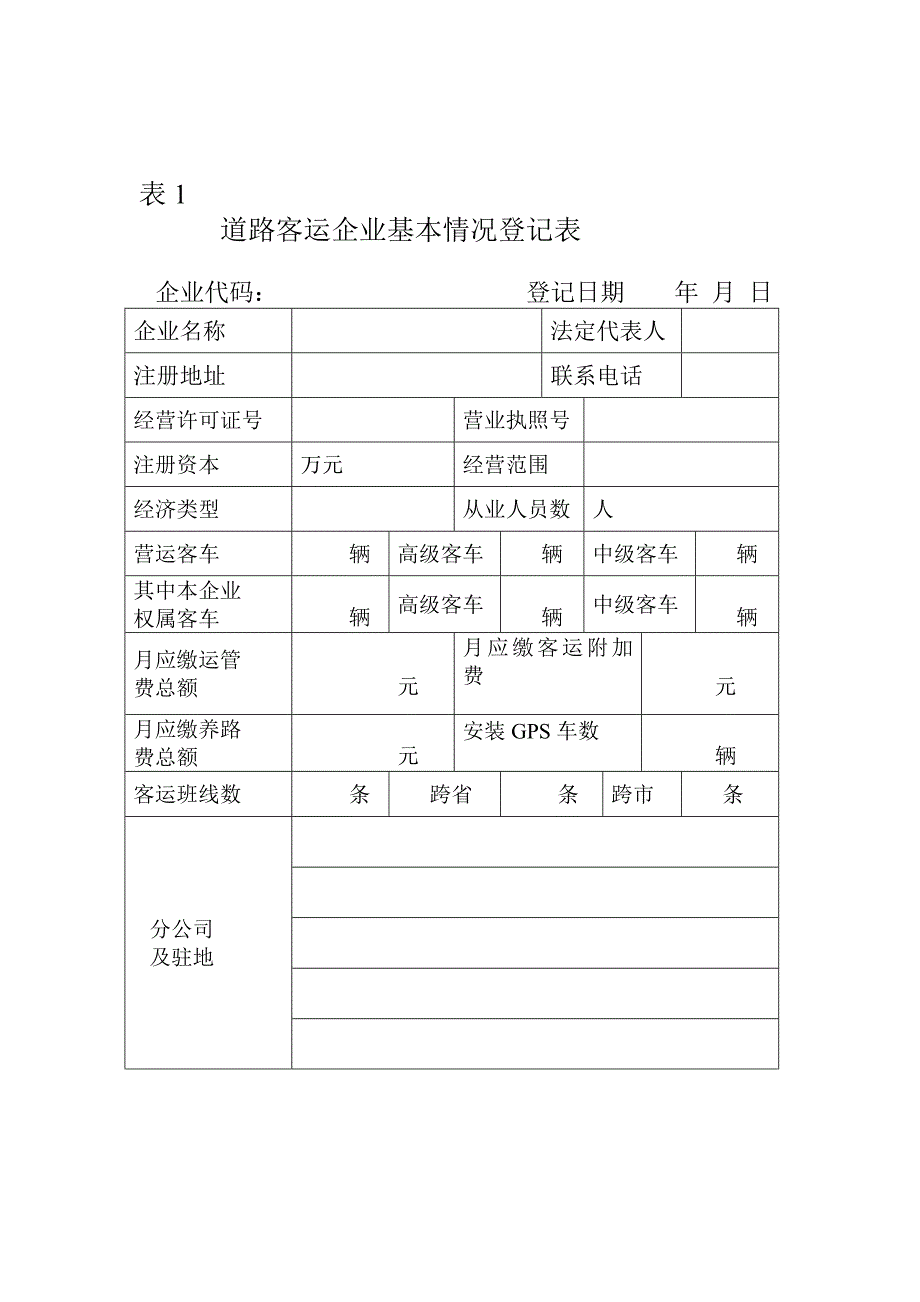 道路客运企业基本情况登记表.doc_第1页