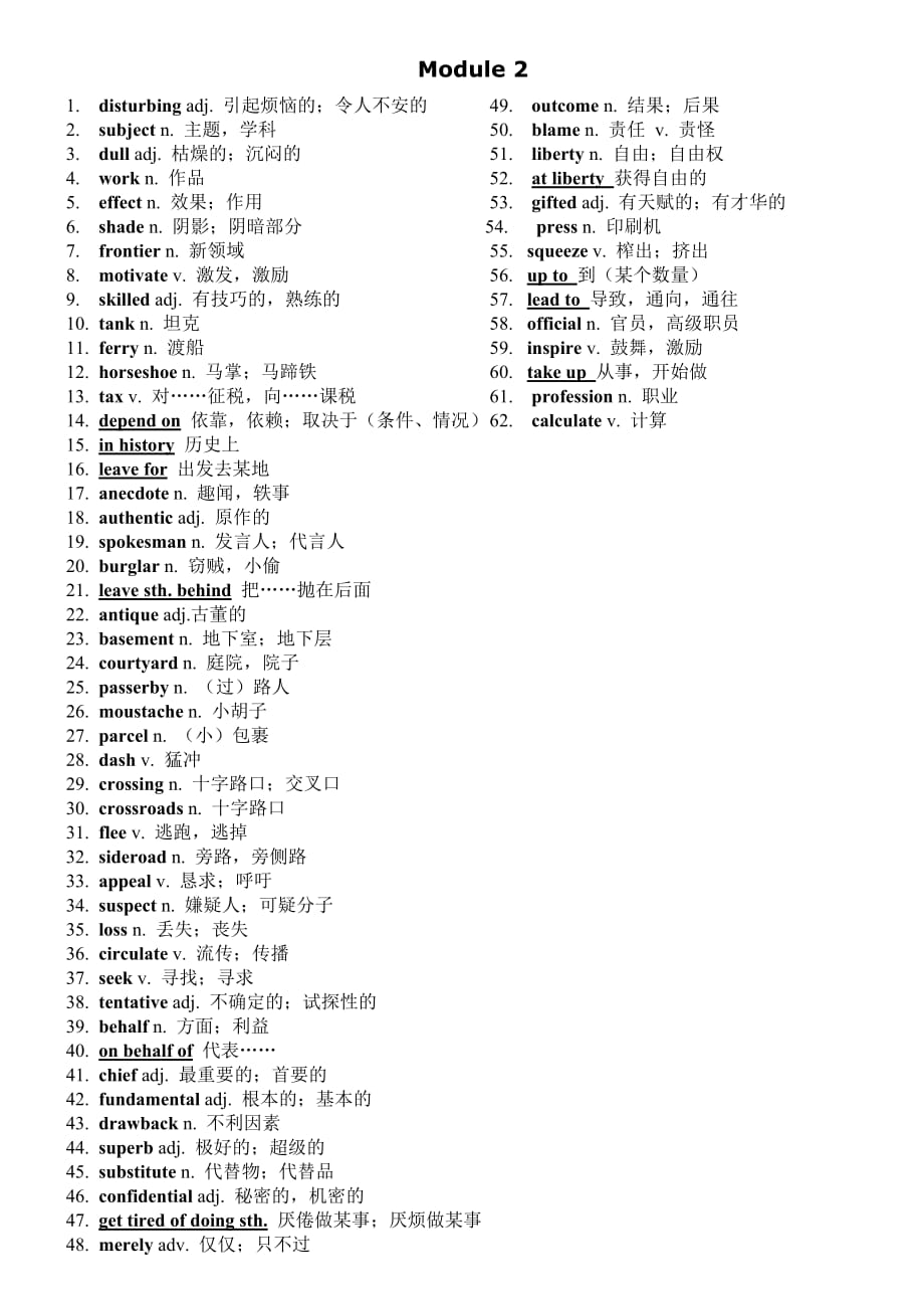 新课标高中英语考纲词汇第八册（module1-6）.doc_第2页