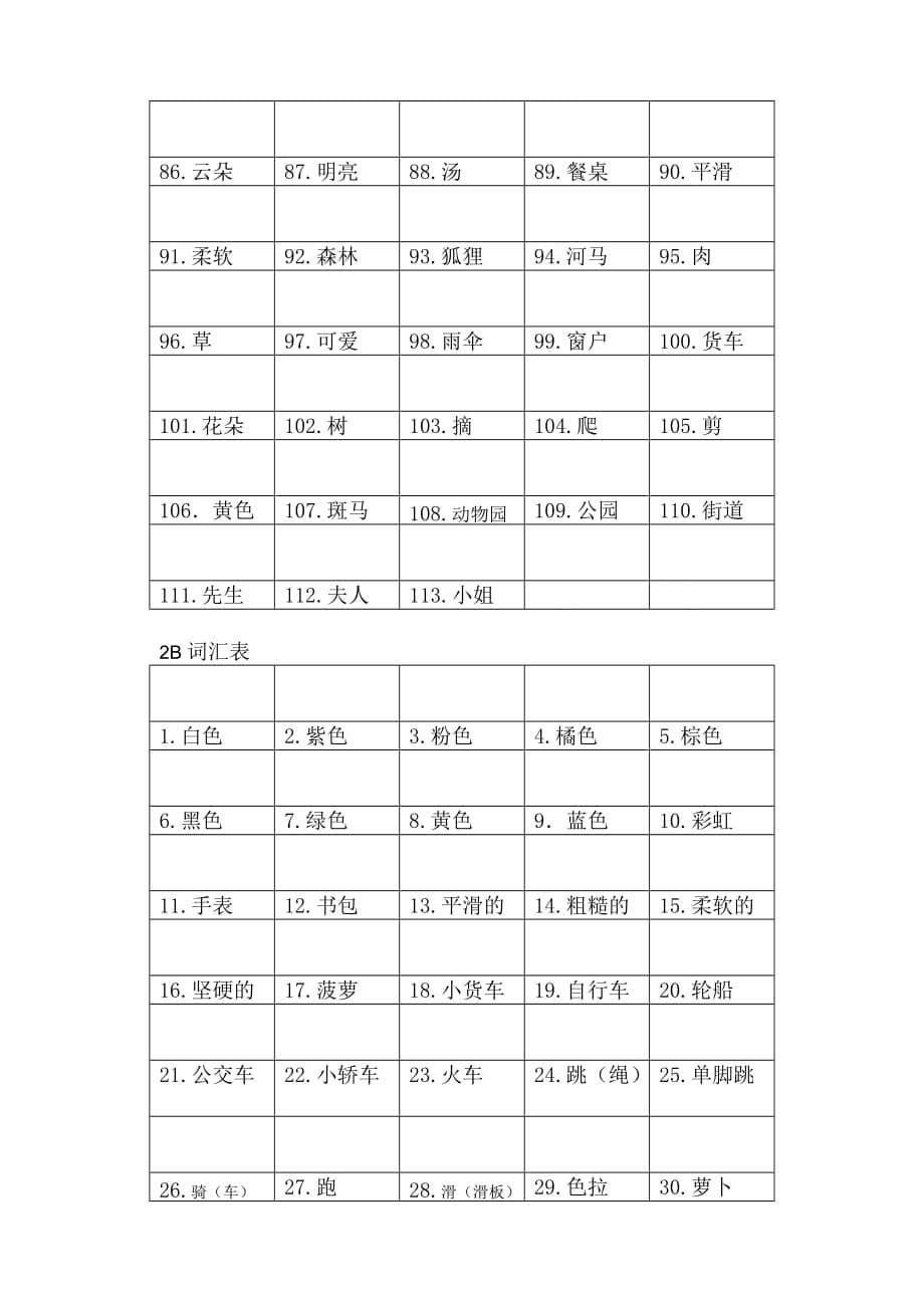 上海N版一、二年级单词练习卷.doc_第5页