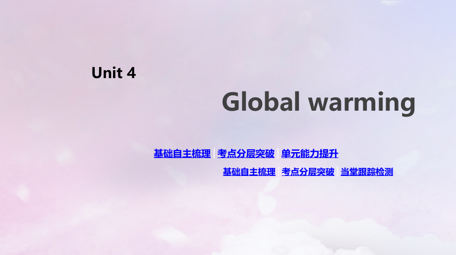 高考英语总复习Unit4Globalwarming课件新人教版选修6_第1页