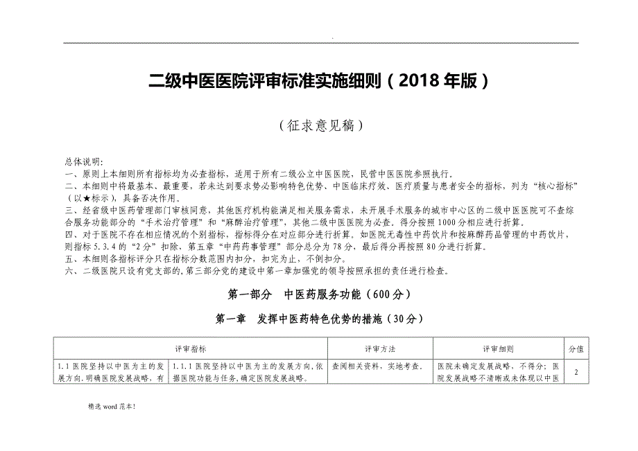 二级中医医院评审细则年版.doc_第1页