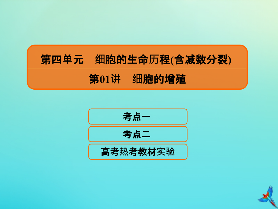 高考生物一轮复习4.1细胞的增殖课件_第1页