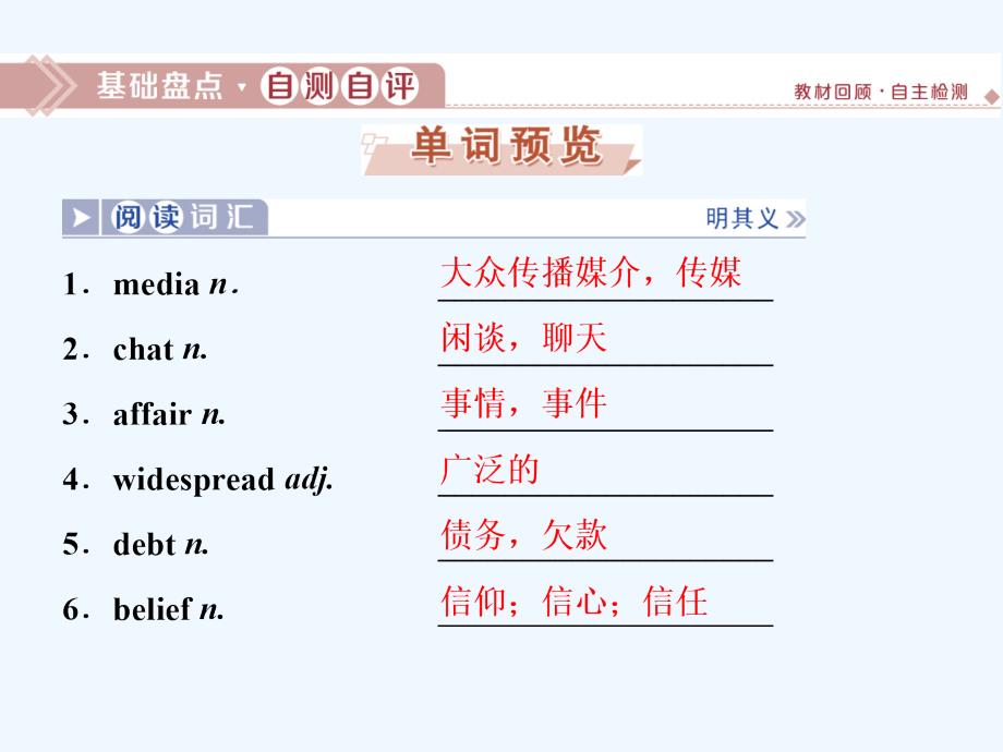 高考英语（北师大）新探究大一轮课件（含新题）：Unit 11　The Media_第2页