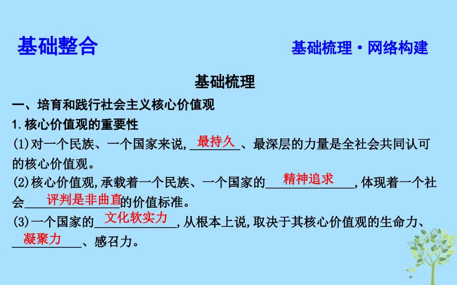 高考政治总复习第四单元发展先进文化第十课培养担当民族复兴大任的时代新人课件新人教版必修3_第3页