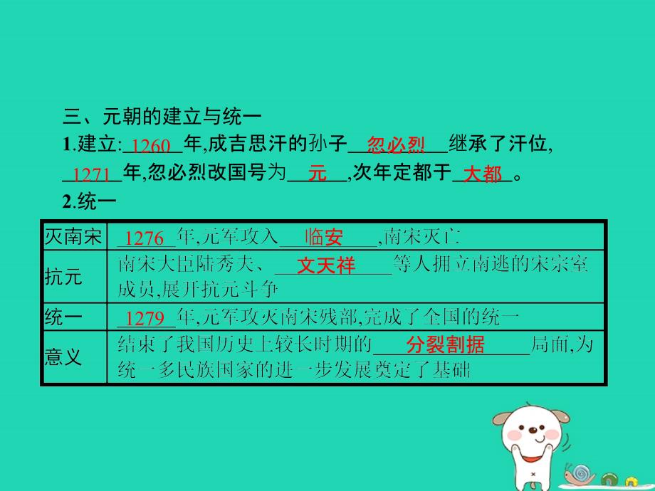 （福建专版）七年级历史下册第2单元辽宋夏金元时期：民族关系发展和社会变化第10课蒙古族的兴起与元朝的建立课件新人教版_第3页