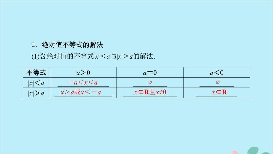 高考数学一轮复习不等式选讲第1讲绝对值不等式课件（选修4_5）_第5页