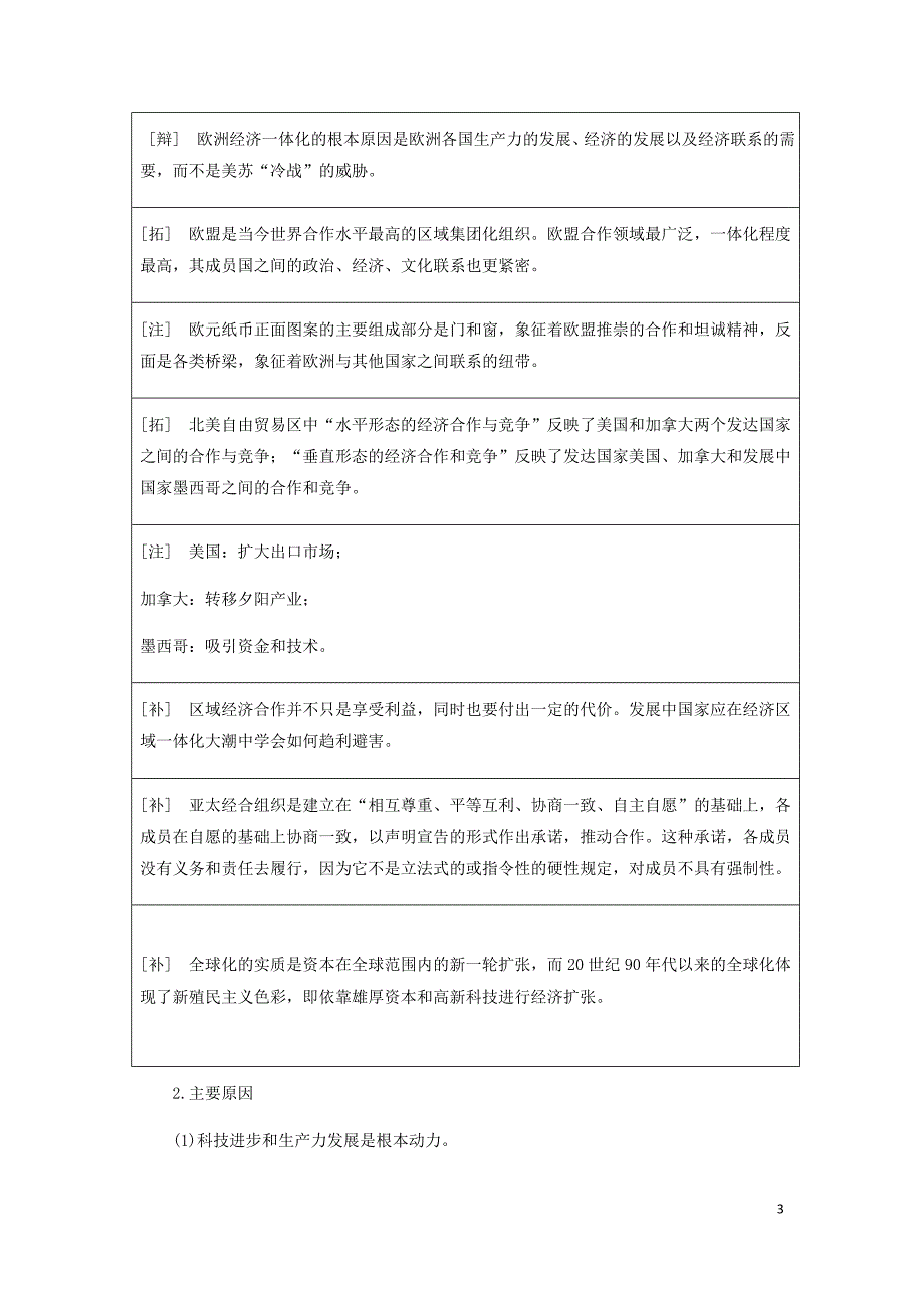 通史高考历史一轮复习第十四单元世界政治经济格局的演变__二战后的世界第39讲世界经济区域集团化与全球化趋势学案含解析_第3页