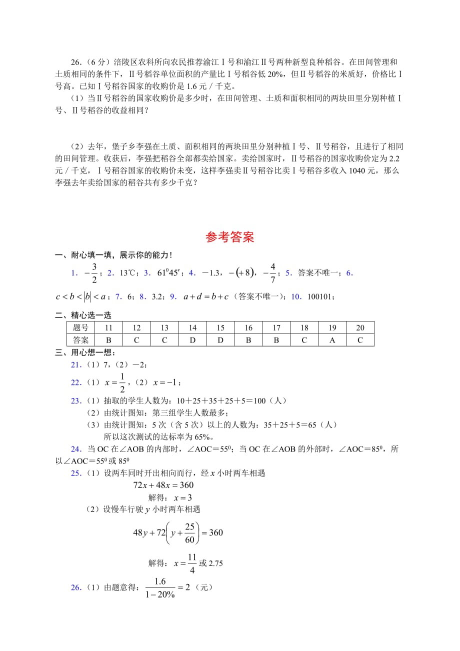 实验中学七年级数学（下）期末复习水平测试（C）.doc_第4页