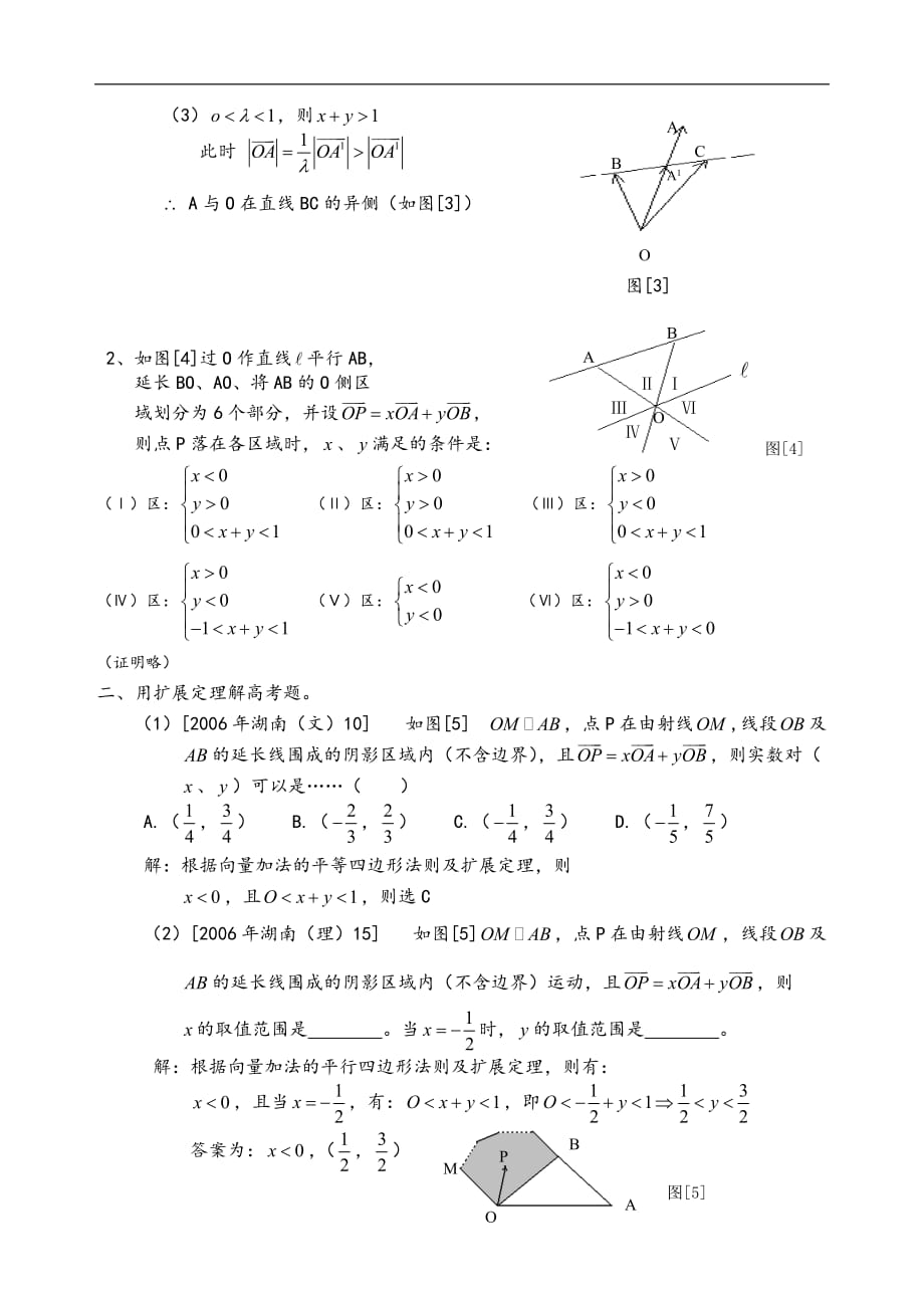 向量三点共线定理与延伸应用汇总_第2页