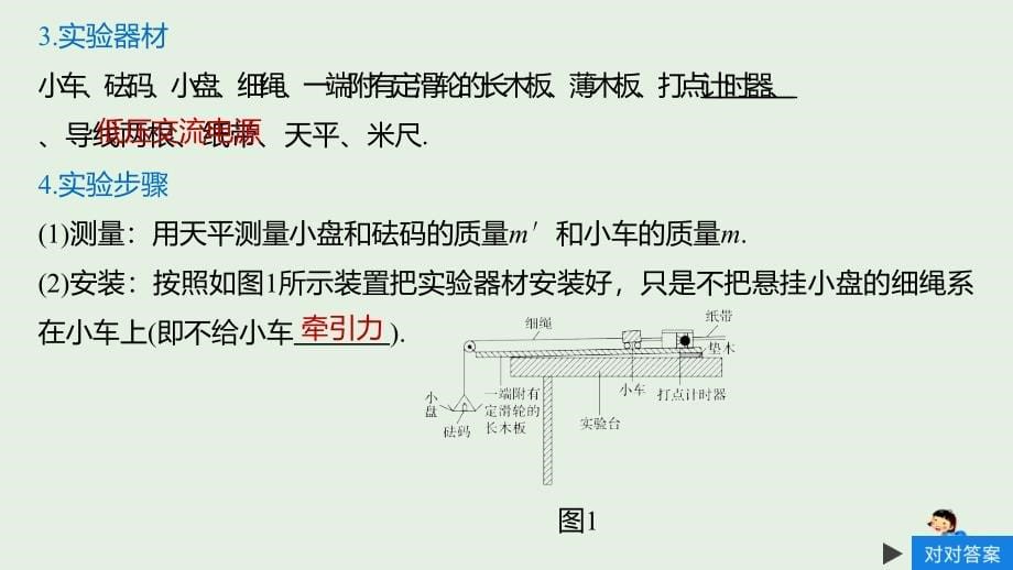 （江苏专用）高考物理新增分大一轮复习第三章牛顿运动定律实验三加速度与物体质量、物体受力的关系课件_第5页