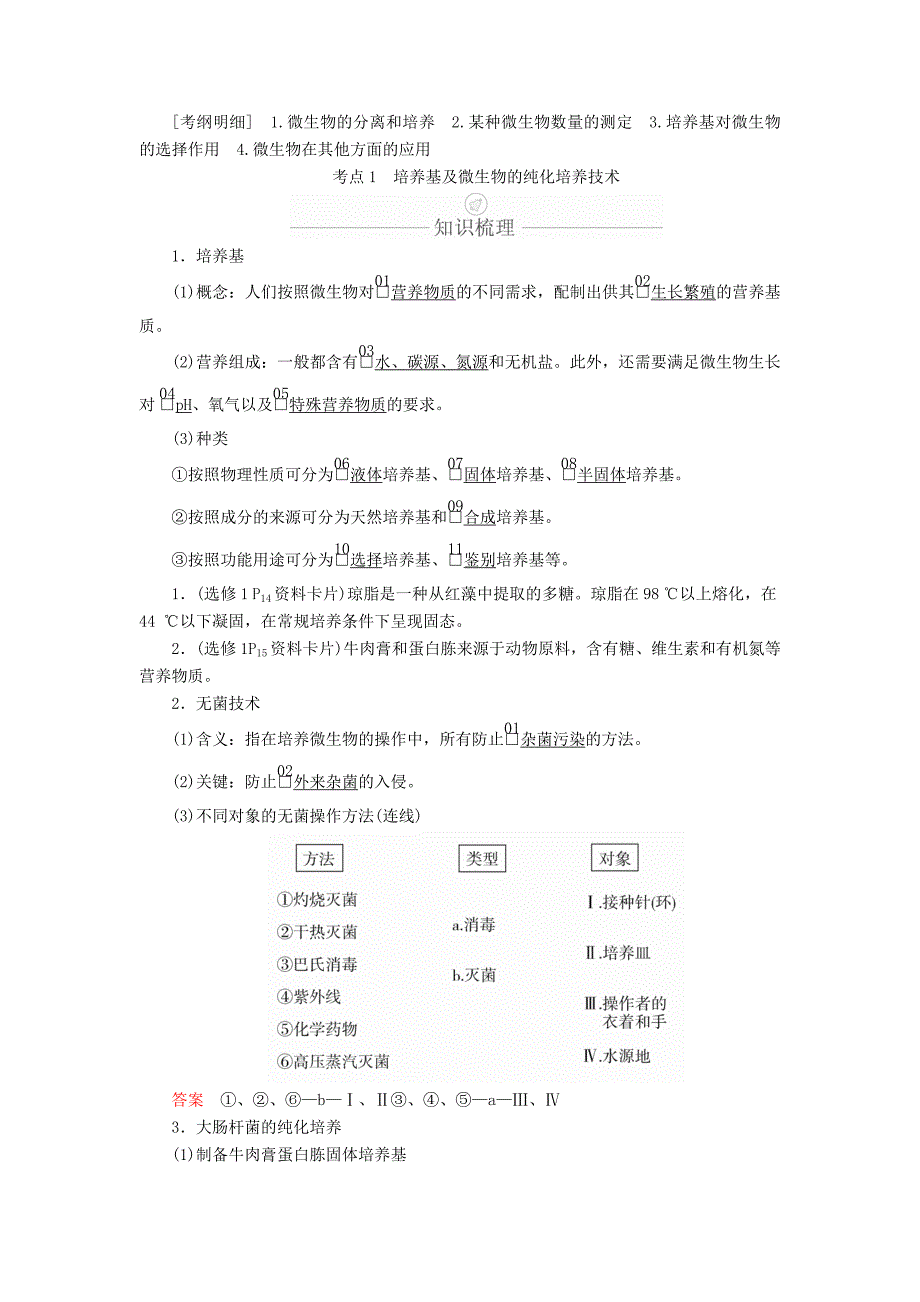 高考生物一轮复习第11单元生物技术实践第38讲微生物的培养与应用学案（含解析）（选修1）_第1页