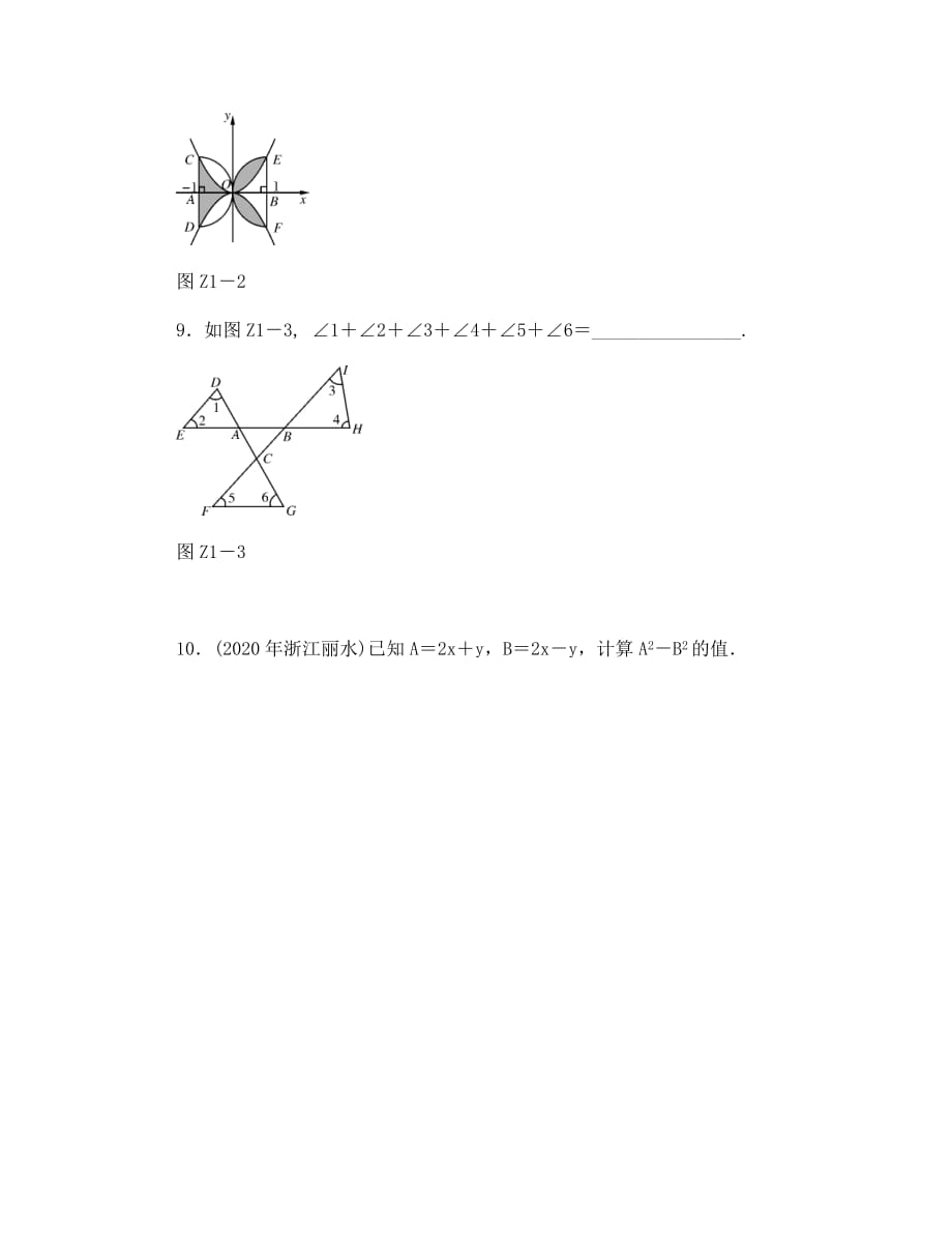 中考数学专题一 整体思想复习题及答案_第2页