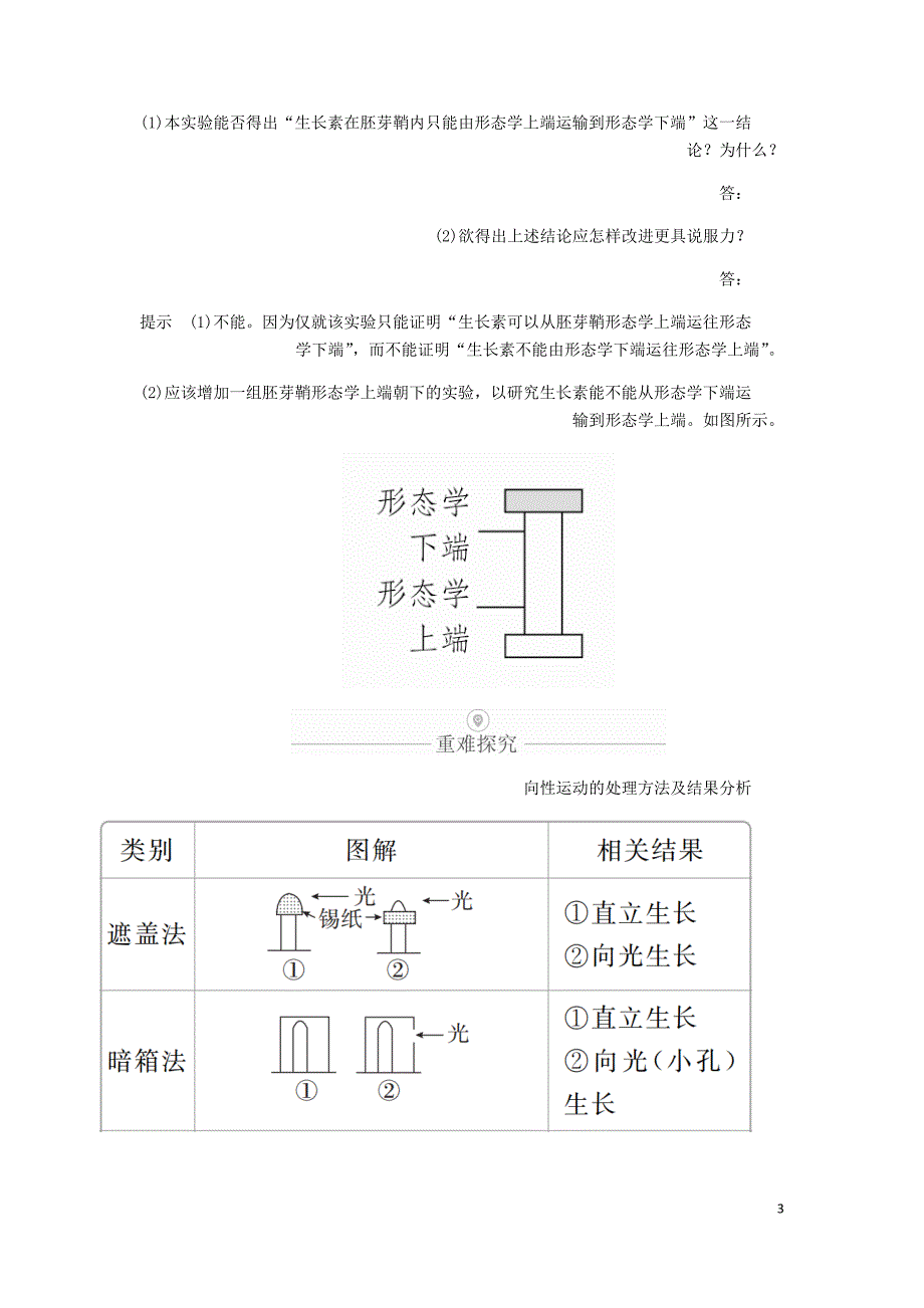 高考生物一轮复习第8单元生命活动的调节第28讲植物激素的调节学案含解析必修3_第3页