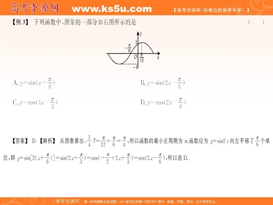 高考数学复习配套课件：2.4 三角函数的图象_第4页