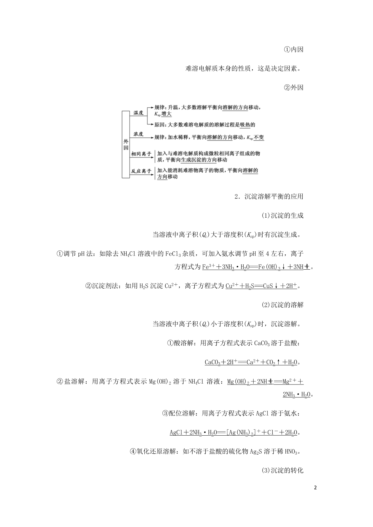 通用高考化学一轮复习第八章第四节难溶电质的溶平衡学案含析_第2页