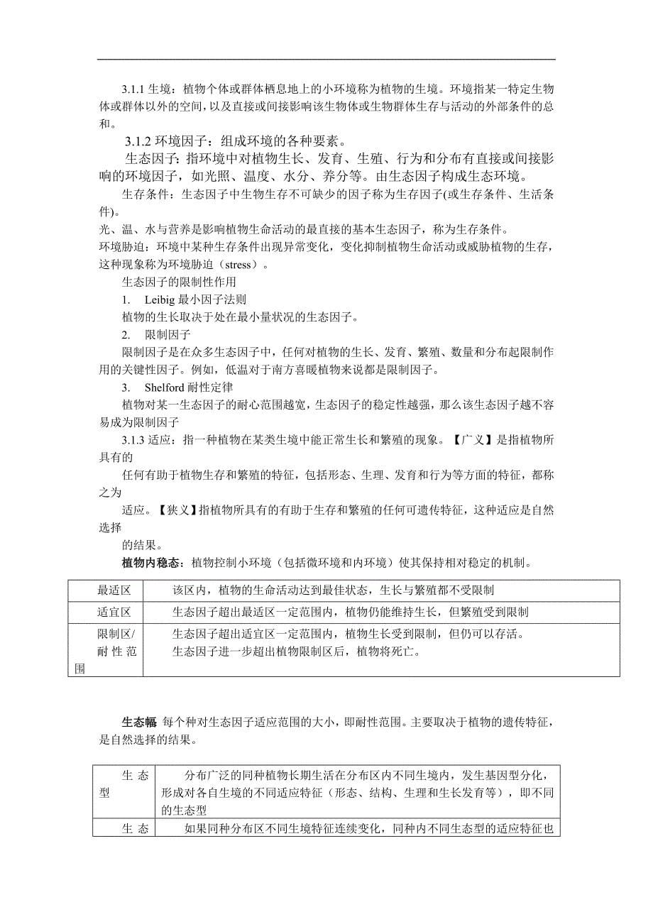 植物地理学(武吉华版)期末复习2019_第5页