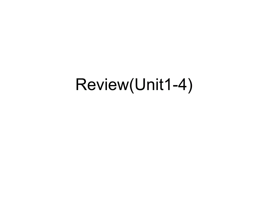 闽教版小学英语六年级（上册）Review(U_1_U4)_第1页