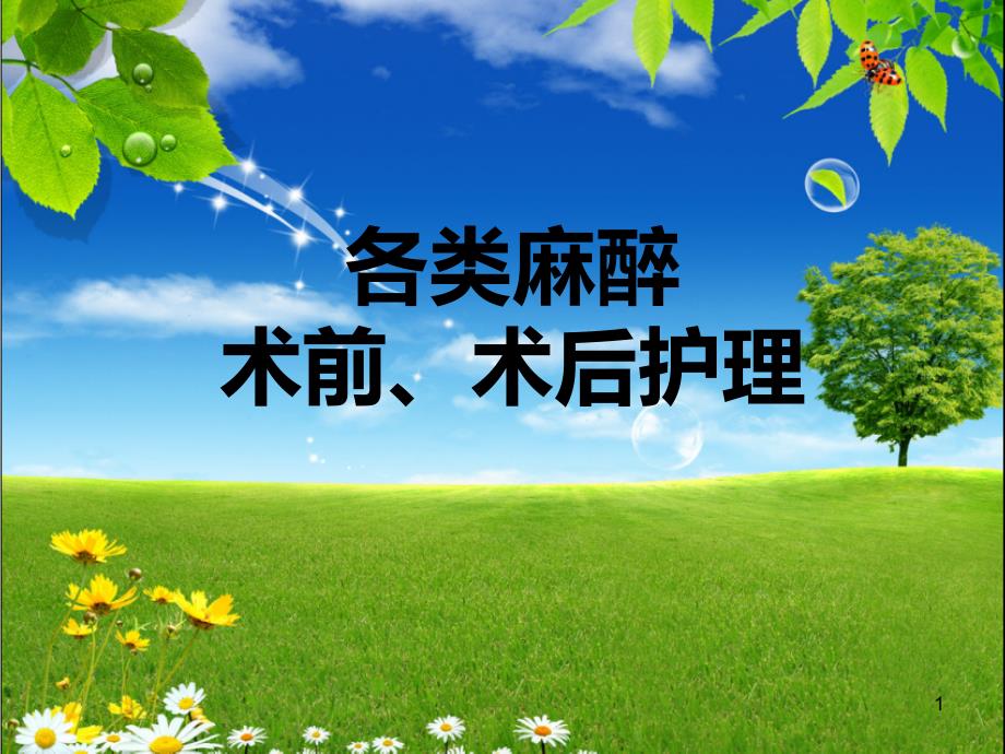 麻醉后护理PPT课件.ppt_第1页