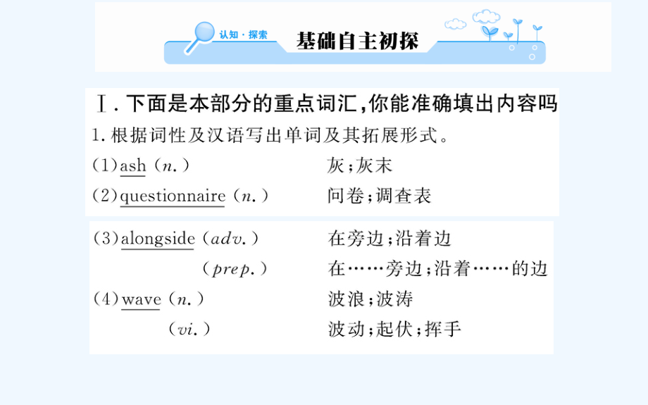 人教版高中英语选修六Unit 5《The power of nature》（Warming Up &ampamp; Reading）课件_第2页