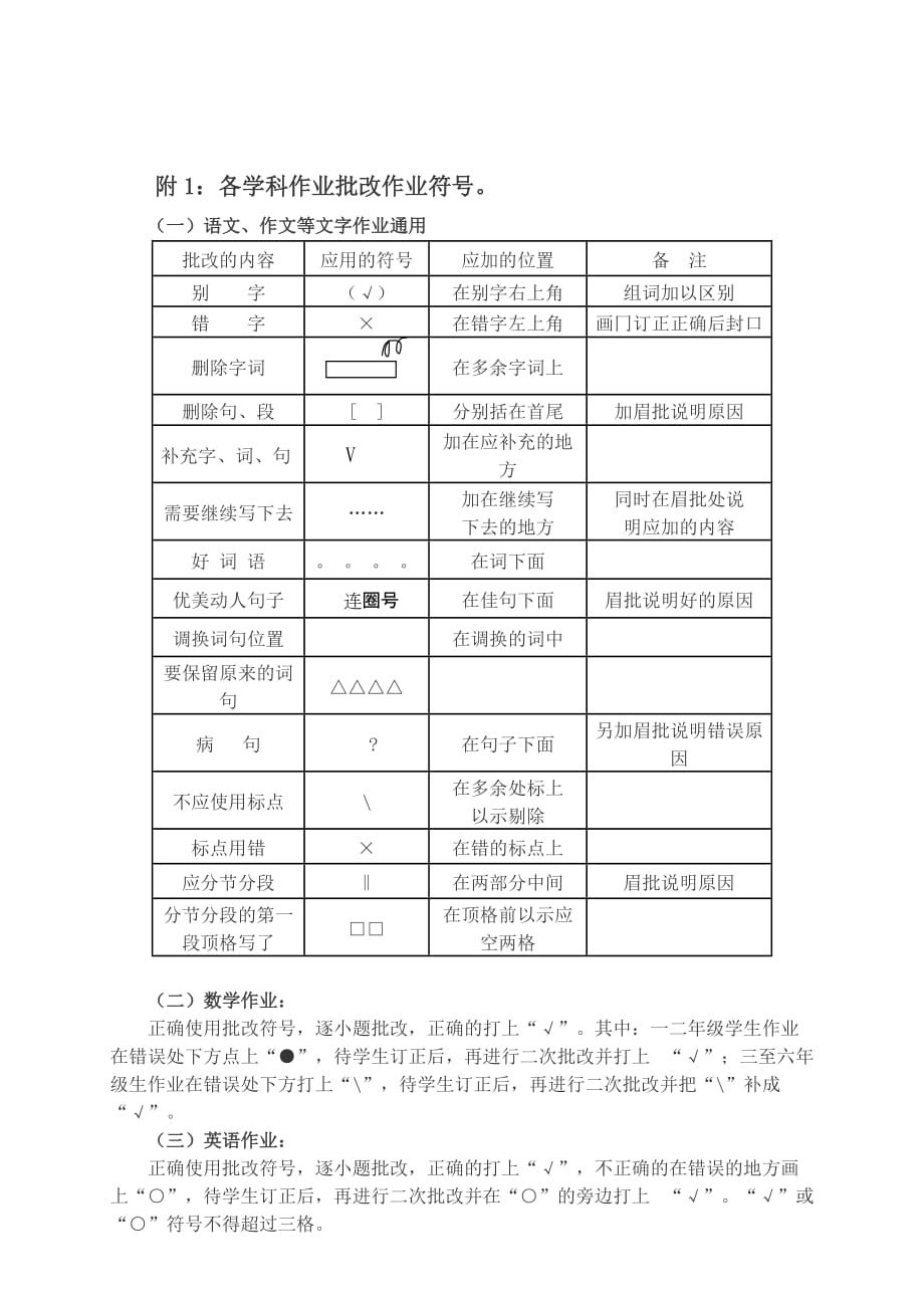 二圣中心小学学生作业书写及批改要求.doc_第4页